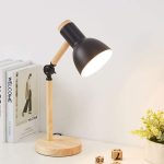 Столна ламба Црна/Дрво- 1*Е27 - Image 2